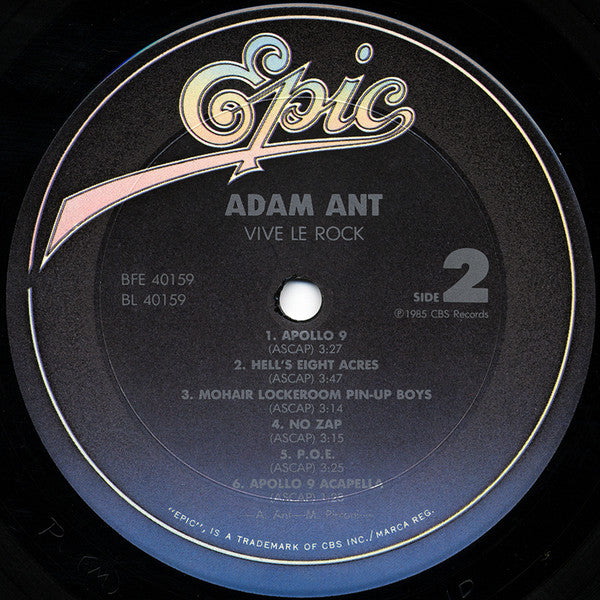 Adam Ant : Vive Le Rock (LP, Album)