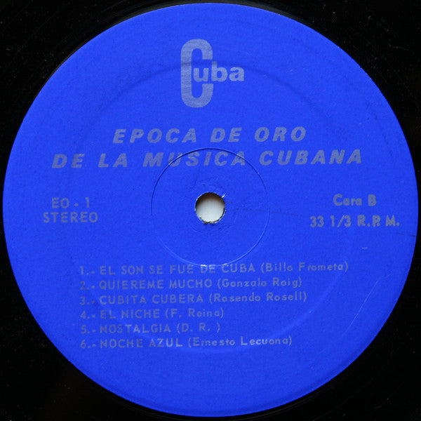 Various : Epoca De Oro De La Musica Cubana (36 Exitos Del Ayer Y Las Poesías De Jose Marti) (4xLP, Comp + Box)