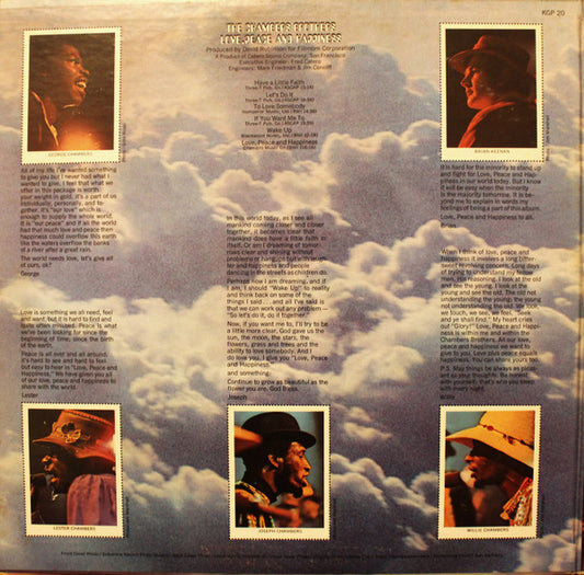 The Chambers Brothers : Love, Peace And Happiness / Live At Bill Graham's Fillmore East (2xLP, Album, San)