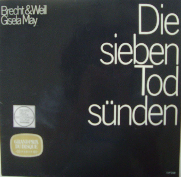 Bertolt Brecht & Kurt Weill - Gisela May : Die Sieben Todsünden (LP)