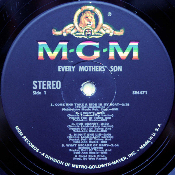 Every Mothers' Son : Every Mothers' Son (LP, Album, MGM)