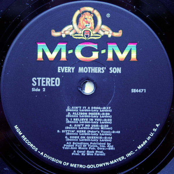 Every Mothers' Son : Every Mothers' Son (LP, Album, MGM)