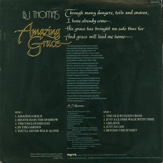 B.J. Thomas : Amazing Grace (LP)