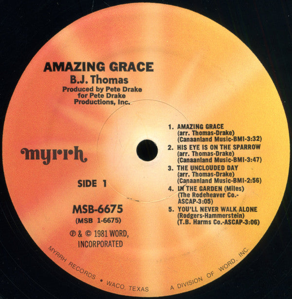 B.J. Thomas : Amazing Grace (LP)