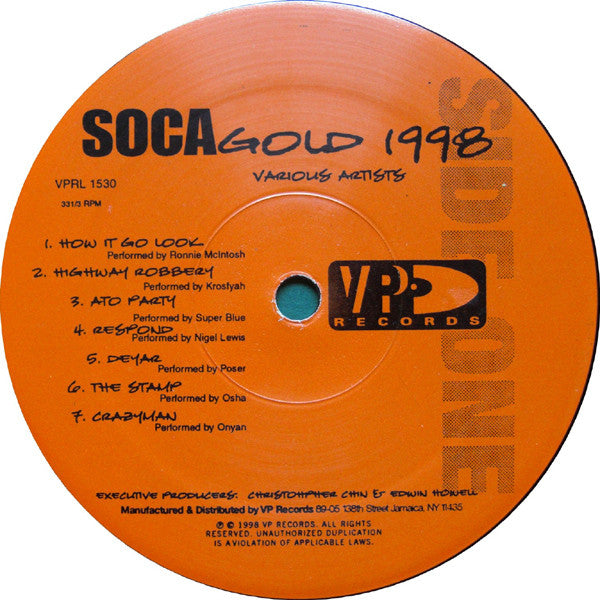Various : Soca Gold 1998 (LP, Comp)