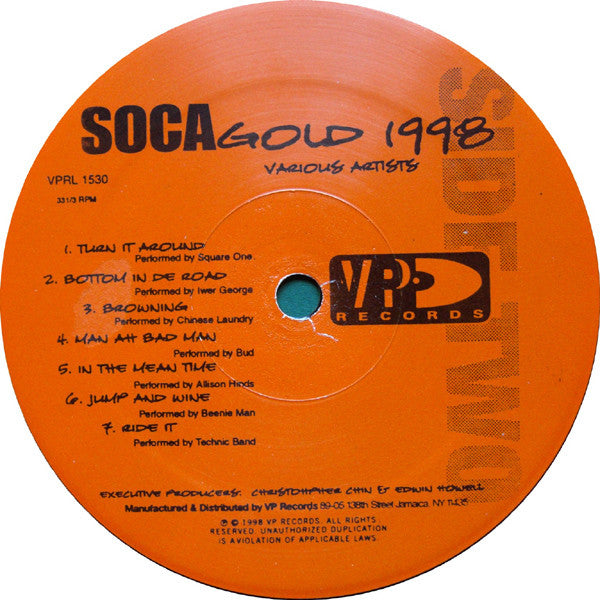 Various : Soca Gold 1998 (LP, Comp)