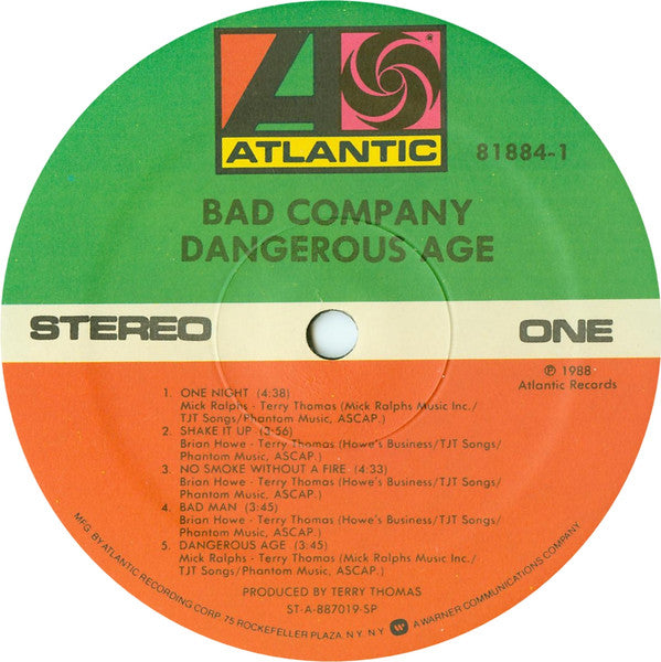 Bad Company (3) : Dangerous Age (LP, Album)