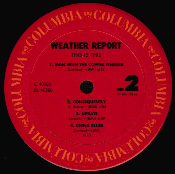 Weather Report : This Is This (LP, Album, Car)