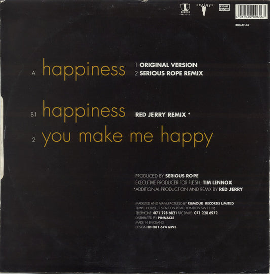 Serious Rope Presents Sharon Dee Clarke - Happiness vinyl record, 12" (Mint (M)) | Lulo Records
