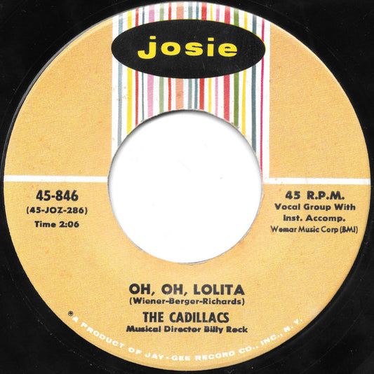 The Cadillacs : Peek-A-Boo (7", Single)