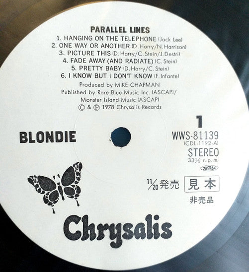 Blondie : Parallel Lines (LP, Album, Promo)