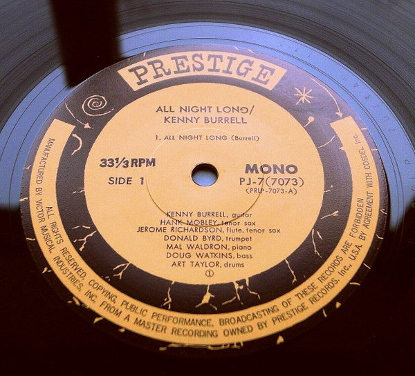 The Prestige All Stars : All Night Long (LP, Album, Mono, M/Print, RE)
