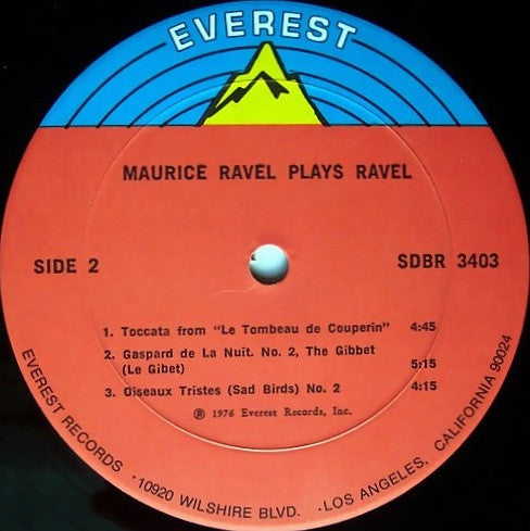 Maurice Ravel : Maurice Ravel Plays Ravel (LP, Album, RE)