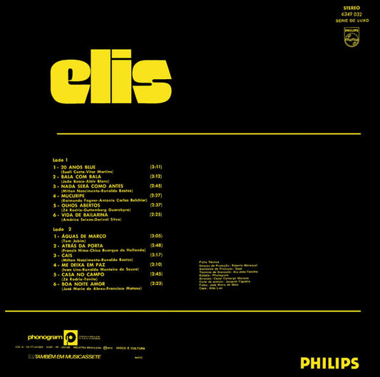 Elis Regina : Elis (LP, Album, Gat)