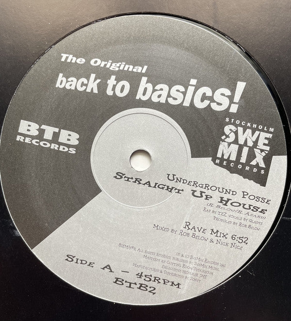 Underground Posse : Straight Up House (12")