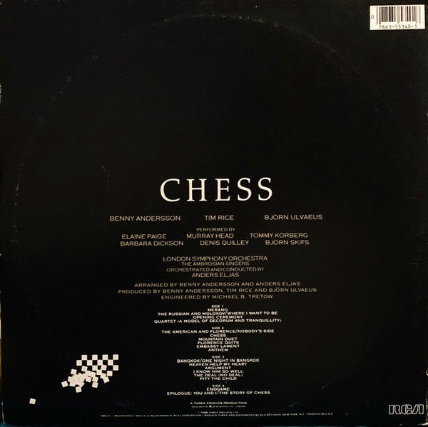 Benny Andersson, Tim Rice, Björn Ulvaeus : Chess (2xLP, Album)