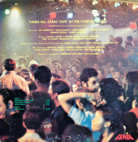 Fania All-Stars* : "Live" At The Cheetah (Vol. 1) (LP, Album, Son)