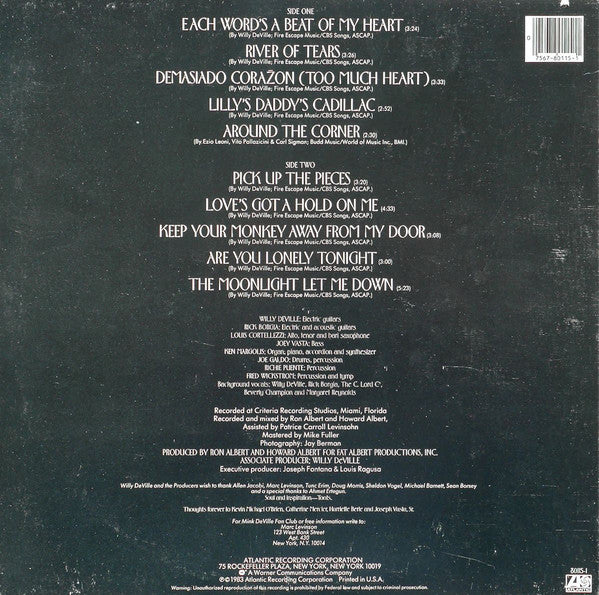 Mink DeVille : Where Angels Fear To Tread (LP, Album, SRC)