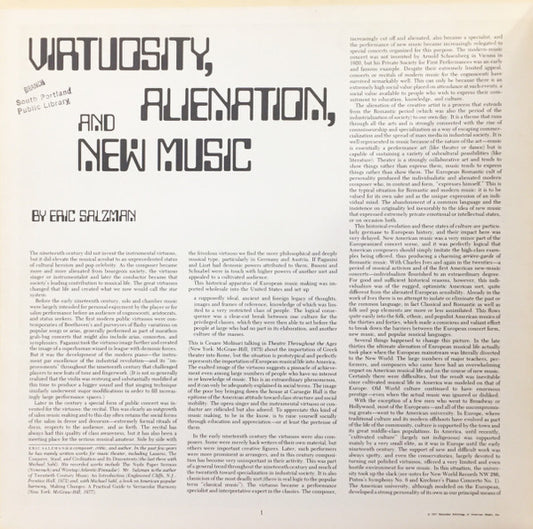 Milton Babbitt / Leslie Bassett / William O. Smith / Charles Wuorinen : New Music For Virtuosos (LP, Album)