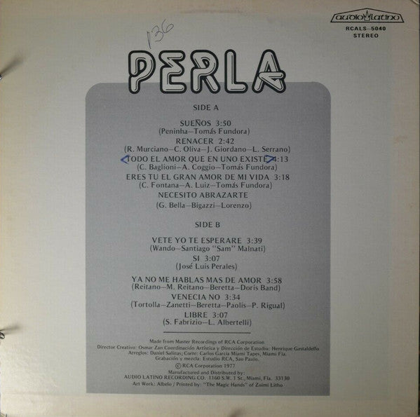 Perla (4) : Para Los Que Han Amado..! (LP, Album)