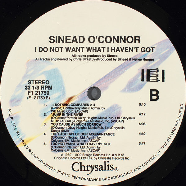 Sinéad O'Connor : I Do Not Want What I Haven't Got (LP, Album)