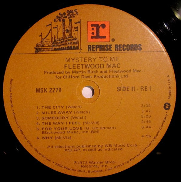 Fleetwood Mac : Mystery To Me (LP, Album, RE, Win)