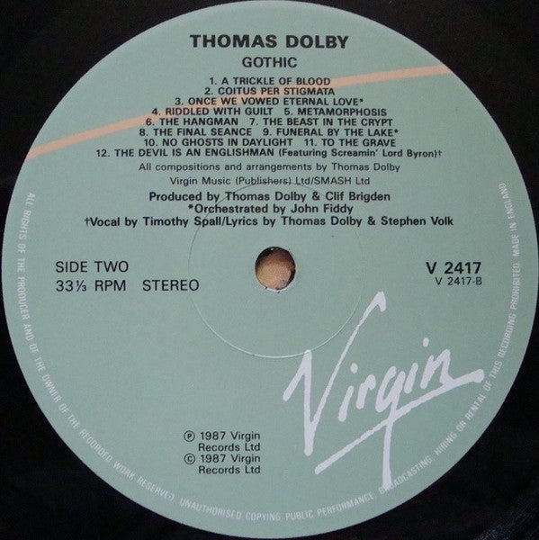 Thomas Dolby : Gothic (LP)