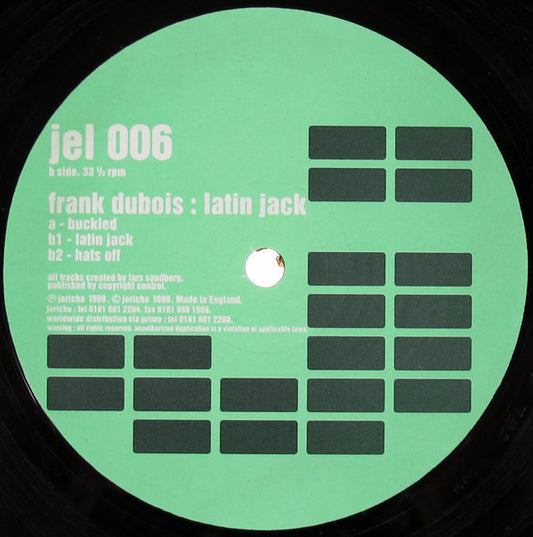 Frank Dubois* - Latin Jack vinyl record, 12" (Very Good (VG)) | Lulo Records