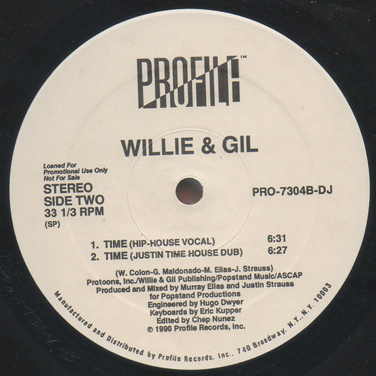 Willie & Gil - Time vinyl record, 12" (Mint (M)) | Lulo Records