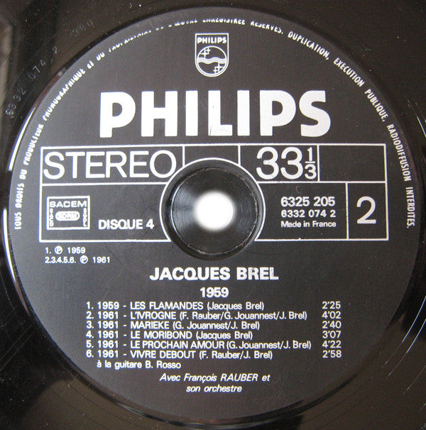 Jacques Brel : 4 - La Valse À Mille Temps (LP, Comp, RE)