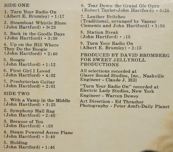John Hartford : Aereo-Plain (LP, Album, San)
