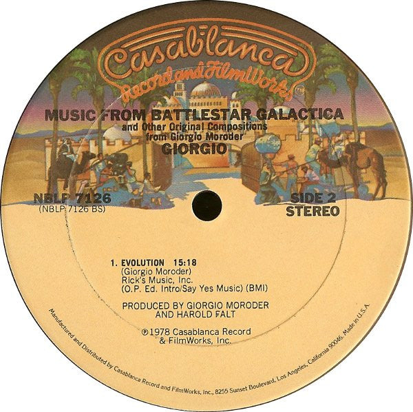 Giorgio Moroder : Music From "Battlestar Galactica" And Other Original Compositions (LP, Album, P/Mixed)