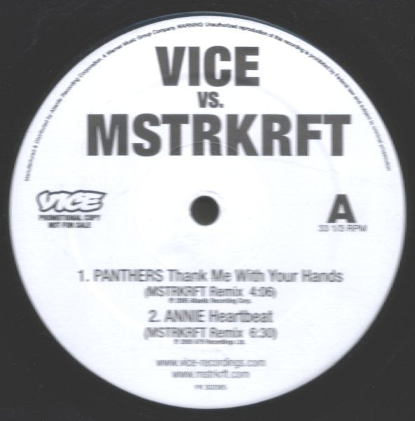 Various : Vice Vs. MSTRKRFT (12", Promo)