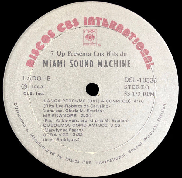 Miami Sound Machine : 7 Up Presenta Los Hits De Miami Sound Machine (LP, Comp, Promo)