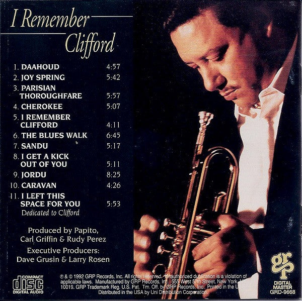 Arturo Sandoval : I Remember Clifford (CD, Album)