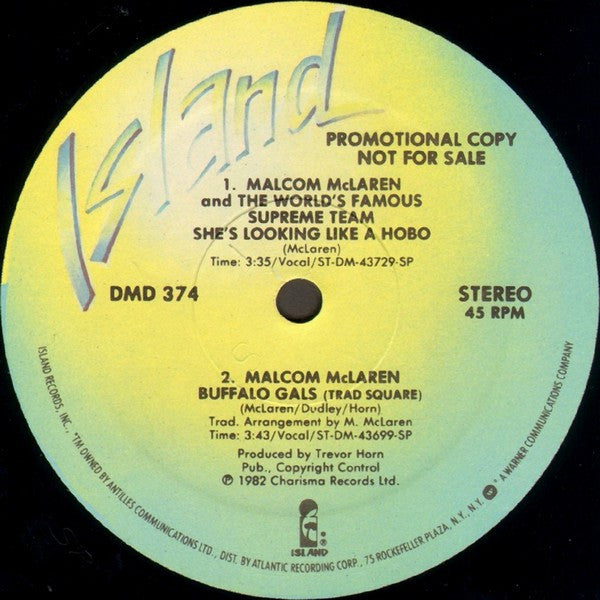 Malcolm McLaren And World's Famous Supreme Team : Buffalo Gals (12", Promo)