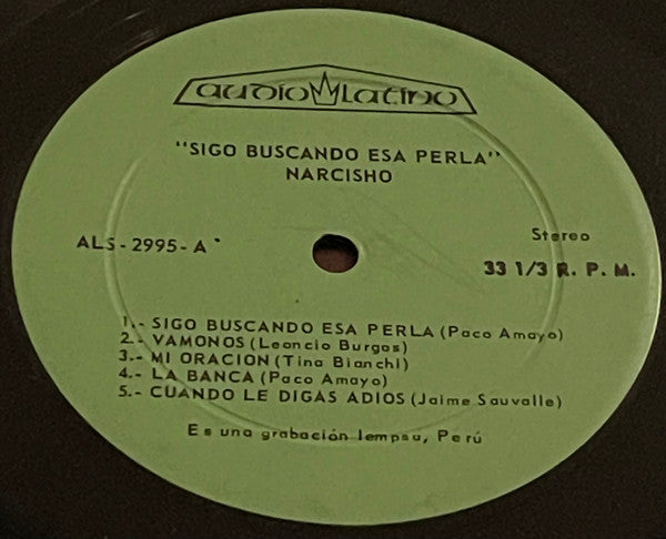 Narcisho : Sigo Buscando Esa Perla (LP)