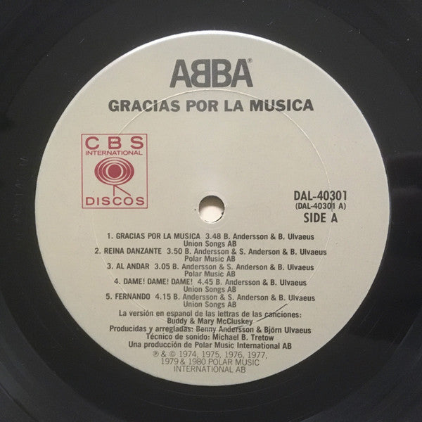 ABBA : Gracias Por La Musica (LP, Album)