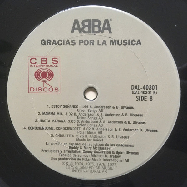 ABBA : Gracias Por La Musica (LP, Album)