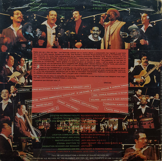 SAR All Stars : Recorded Live In Club Ochentas - Album 1 (LP, Album)
