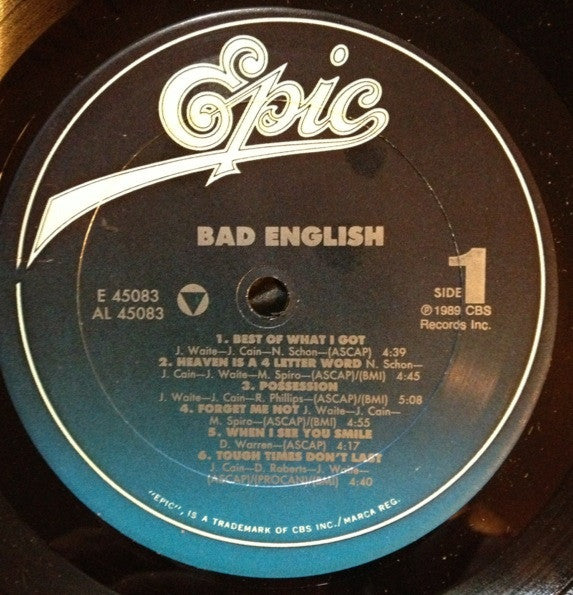 Bad English : Bad English (LP, Album)