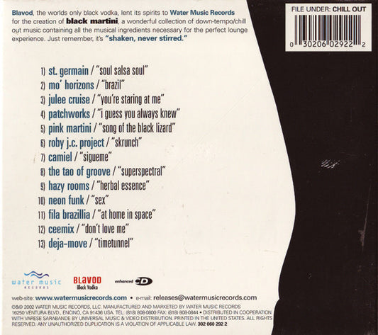 Various - Black Martini - La Musique Lounge Moderne vinyl record, CD (Mint (M)) | Lulo Records