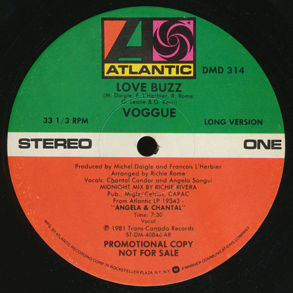 Voggue : Love Buzz (12", Promo)