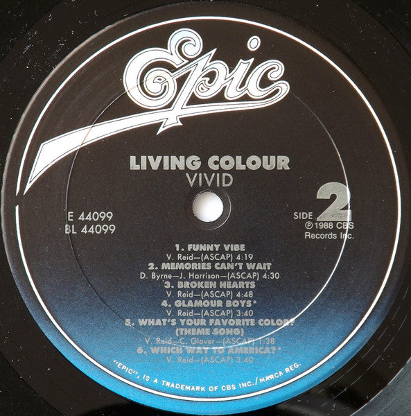 Living Colour : Vivid (LP, Album)