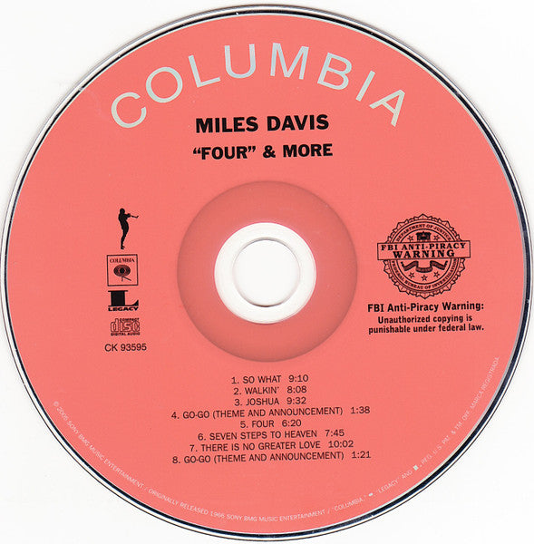 Miles Davis : 'Four' & More - Recorded Live In Concert (CD, Album, RE, RM)