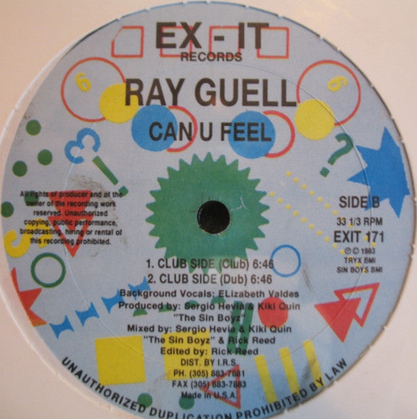 Ray Guell : Can U Feel (12")