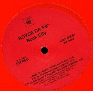 Royce Da 5'9" Featuring Eminem - Rock City vinyl record, 12" (Mint (M)) | Lulo Records