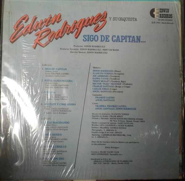 Edwin Rodriguez (2) : Sigo De Capitan (LP, Album)