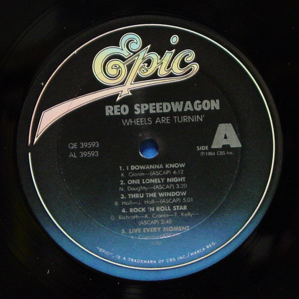 REO Speedwagon : Wheels Are Turnin' (LP, Album, Pit)