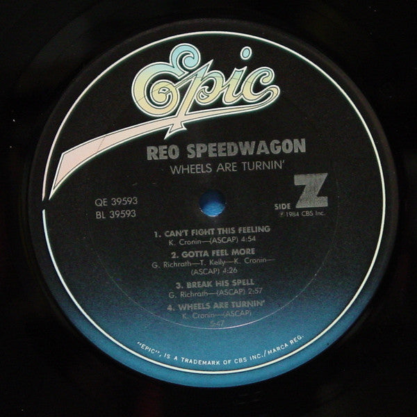 REO Speedwagon : Wheels Are Turnin' (LP, Album, Pit)